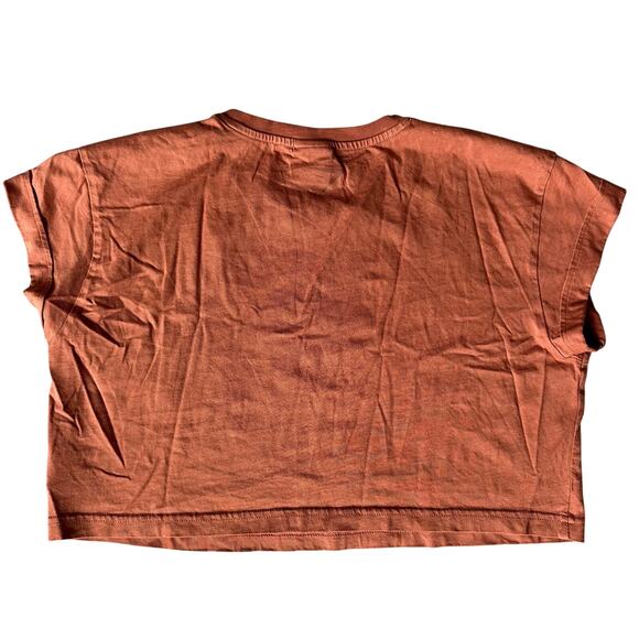 Gym Shark Rust, Short Sleeve, Cropped, Cuffed Sleeves, Graphic T-Shirt-M - Picture 2 of 7